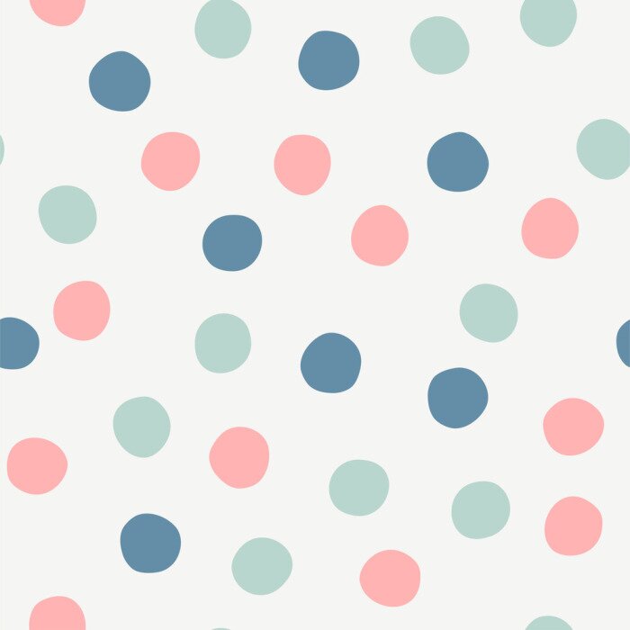 Papier peint à motif  Motif de cercles pastel sur fond gris