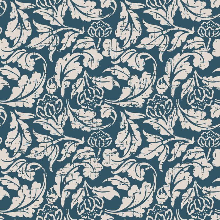 Papier peint à motif  Motif de feuilles vieillies