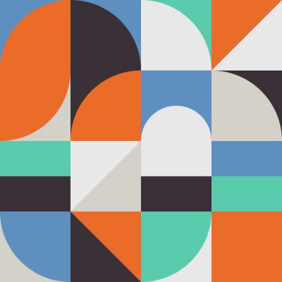 Papier peint à motif  Motif de géométrie abstraite graphique 09