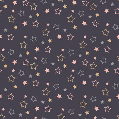 Sticker  Motif de Noël sans fin. Fond étoilé.