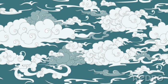 Papier peint à motif  Motif de nuage sans soudure