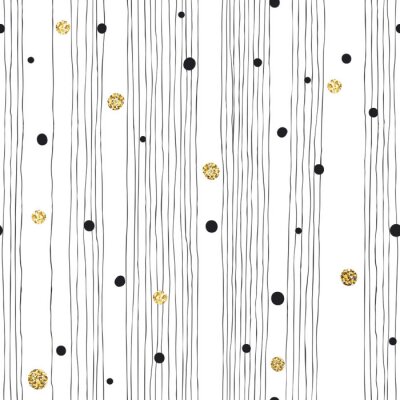 Papier peint à motif  Motif de points et de rayures verticales