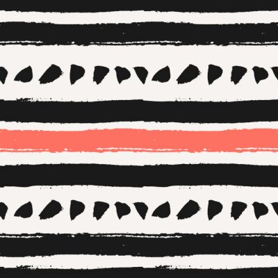 Papier peint à motif  Motif de rayures épaisses et de points irréguliers