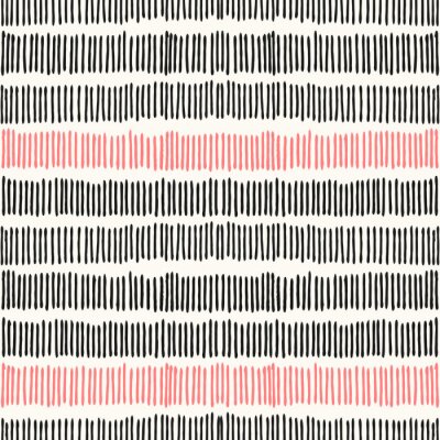 Papier peint à motif  Motif de rayures verticales noires et rouges