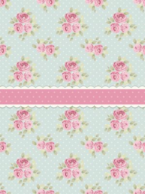 Papier peint  Motif de rose shabby chic