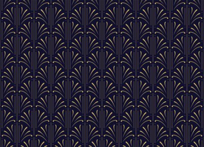 Papier peint à motif  Motif élégant avec des feuilles de fleurs géométriques