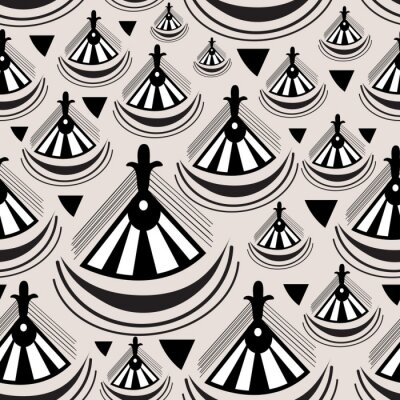 Papier peint à motif  Motif ethno abstrait