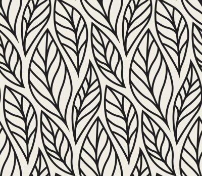 Papier peint à motif  Motif feuilles minimalistes
