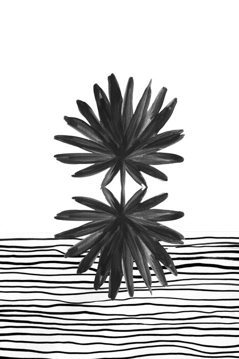 Papier peint à motif  Motif floral abstrait