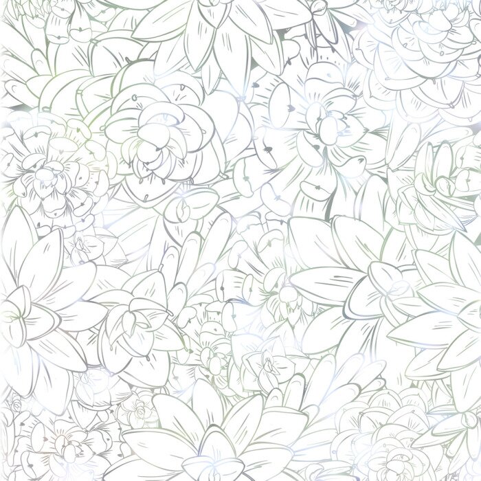 Papier peint à motif  Motif floral dessiné au crayon