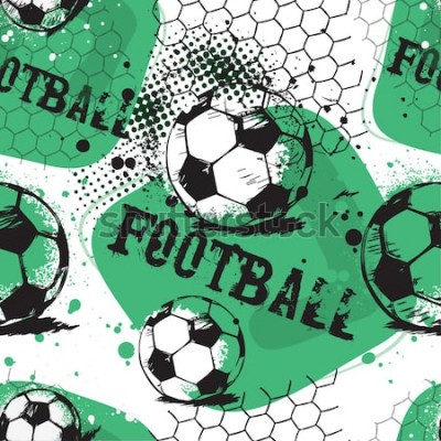 Papier peint à motif  Motif football et inscriptions