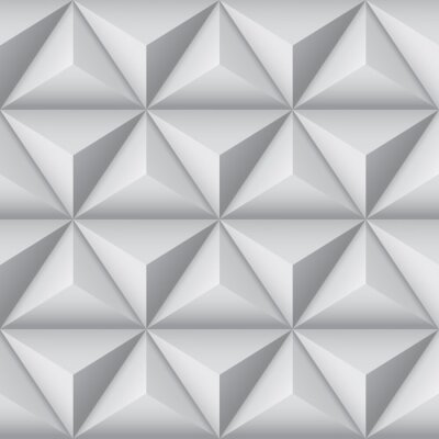 Papier peint à motif  Motif géométrique 3D avec des pyramides.