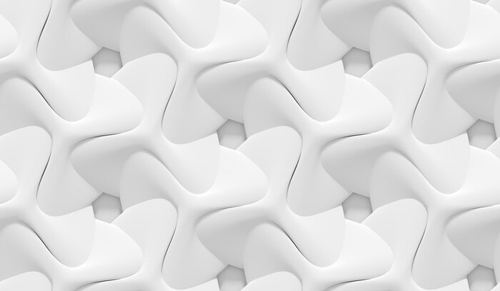 Papier peint à motif  Motif géométrique abstrait ombré blanc. Origami style de papier. 3D, rendu, fond.