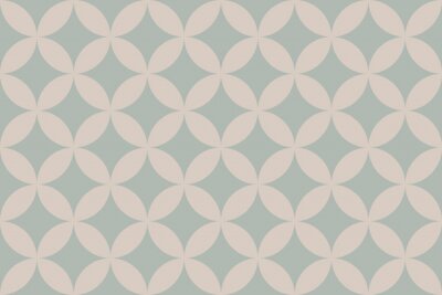 Papier peint à motif  Motif géométrique avec des cercles retro