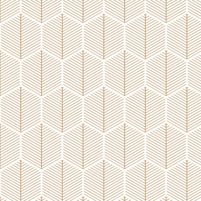 Papier peint à motif  Motif géométrique avec des feuilles élégantes
