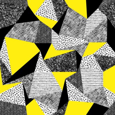 Papier peint à motif  Motif géométrique de style rétro