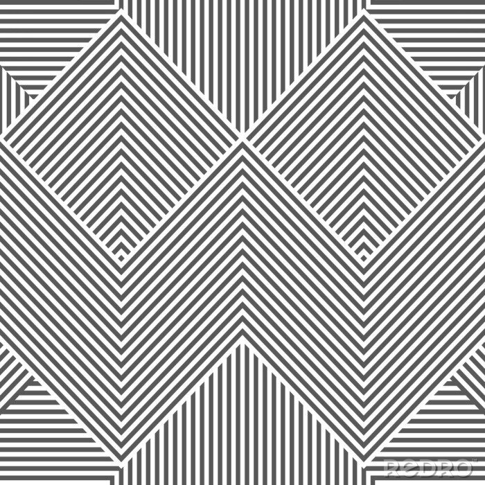 Papier peint à motif  Motif géométrique gris en 3D