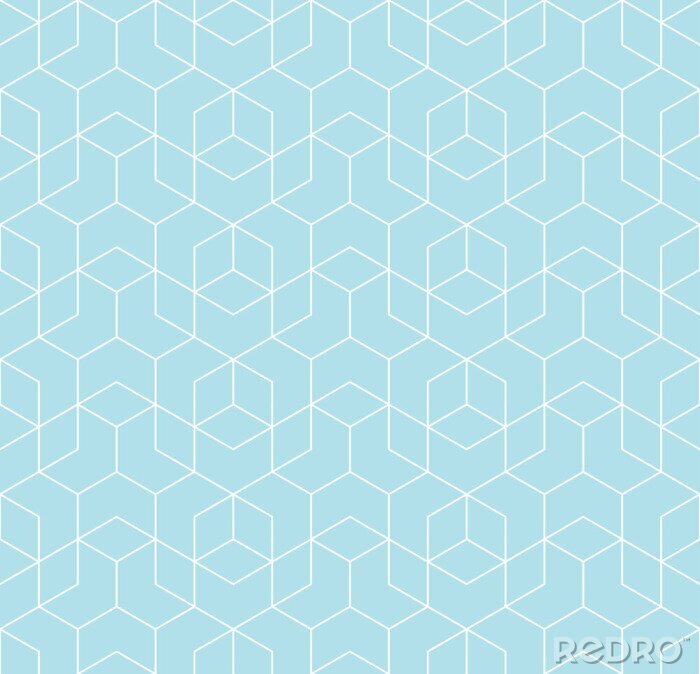 Papier peint à motif  Motif géométrique seamless cube graphique cube motif