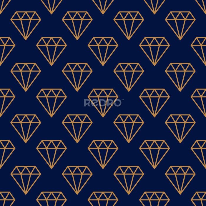 Papier peint à motif  Motif glamour avec diamants