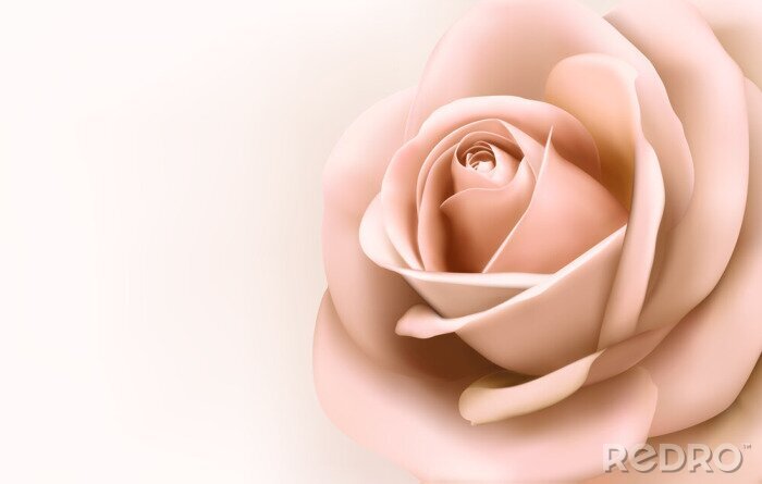 Papier peint à motif  Motif irréaliste avec une rose