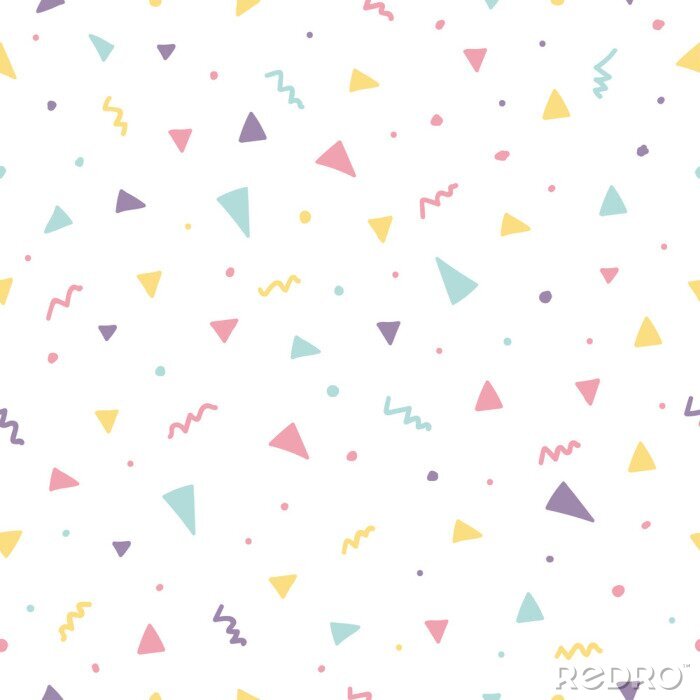 Papier peint à motif  Motif Memphis version pastel