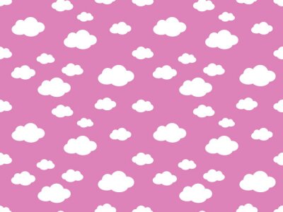 Papier peint à motif  Motif mignon de nuages. Vecteur sans fin.