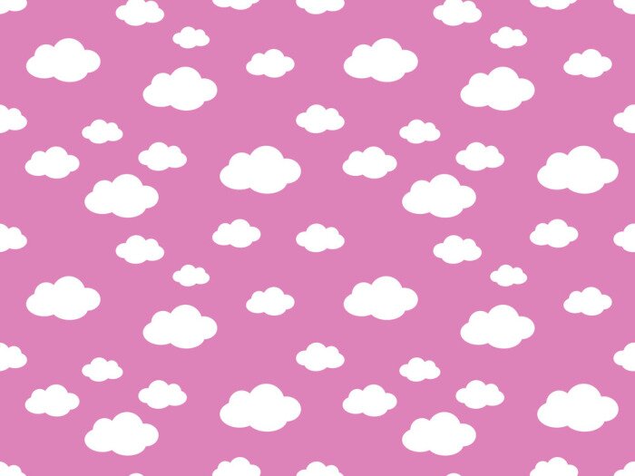 Papier peint à motif  Motif mignon de nuages. Vecteur sans fin.