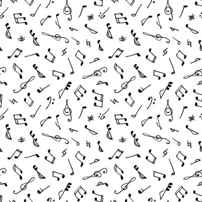 Papier peint à motif  Motif monochrome de musique sans couture