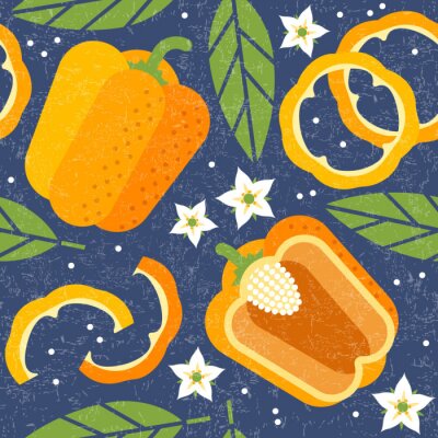 Papier peint à motif  Motif paprika