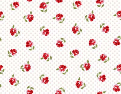Papier peint à motif  Motif petites roses