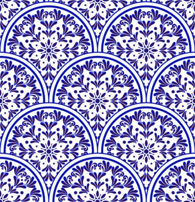 Papier peint à motif  Motif porcelaine classique