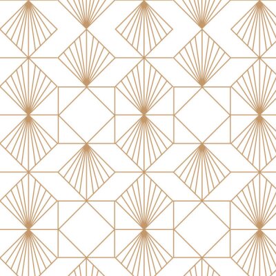 Papier peint à motif  Motif rétro avec des formes géométriques