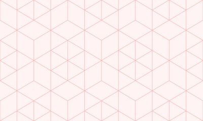 Papier peint à motif  Motif rose pastel avec des formes géométriques