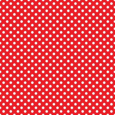Papier peint à motif  Motif rouge à pois blancs