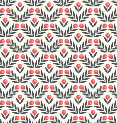 Papier peint à motif  Motif transparent avec des fleurs et des feuilles abstraites