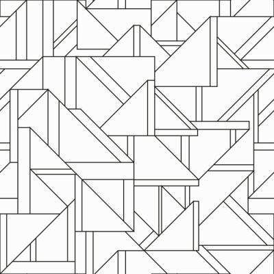 Papier peint à motif  Motif triangulaire monochrome