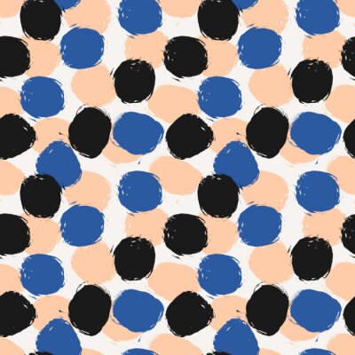 Papier peint à motif  Motif tricolore avec cercles irréguliers