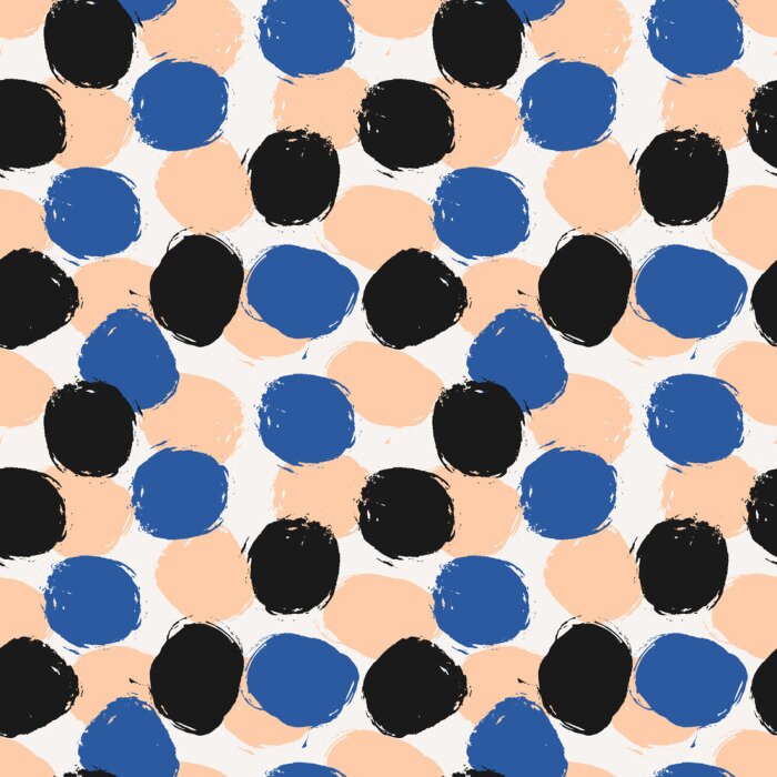 Papier peint à motif  Motif tricolore avec cercles irréguliers