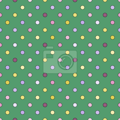 Papier peint à motif  Motif vert de points avec un contour