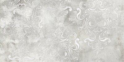 Motifs ornementaux sur un mur en béton