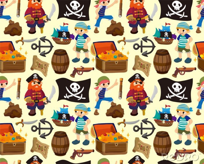 Papier peint à motif  Motifs pirates