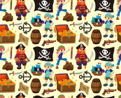 Papier peint à motif  Motifs pirates