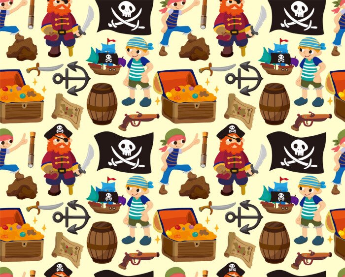 Papier peint à motif  Motifs pirates