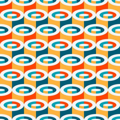 Papier peint à motif  Multicolor geometric cylindrical seamless pattern