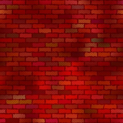 Mur de brique rouge