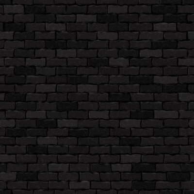Papier peint à motif  Mur de briques en noir