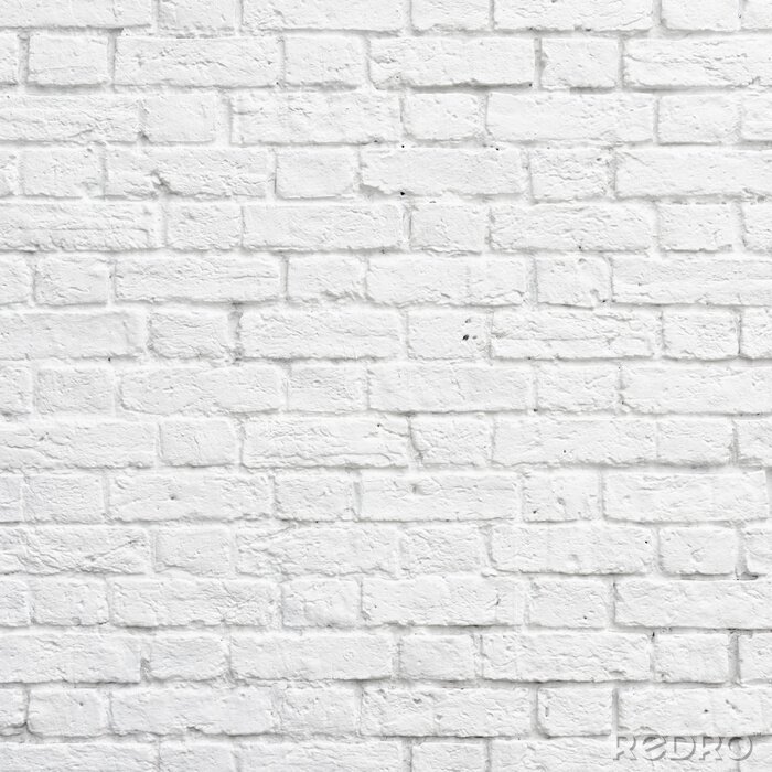 Papier peint à motif  Mur de briques peint en blanc