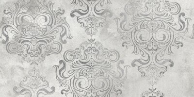 Mur en béton avec décorations vintage