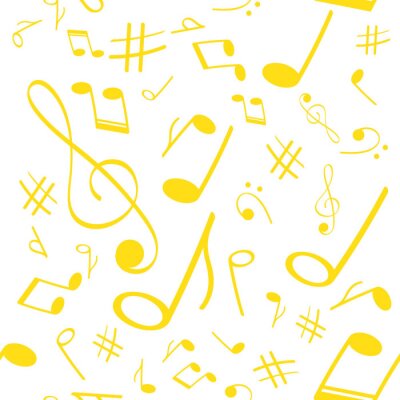 Papier peint à motif  Musical symbols in seamless pattern. Musical background for banner, poster, clothing, tie, shirt, dress, web.