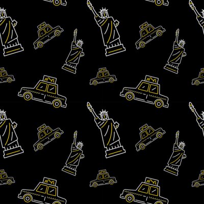 Papier peint à motif  New York City seamless vector pattern